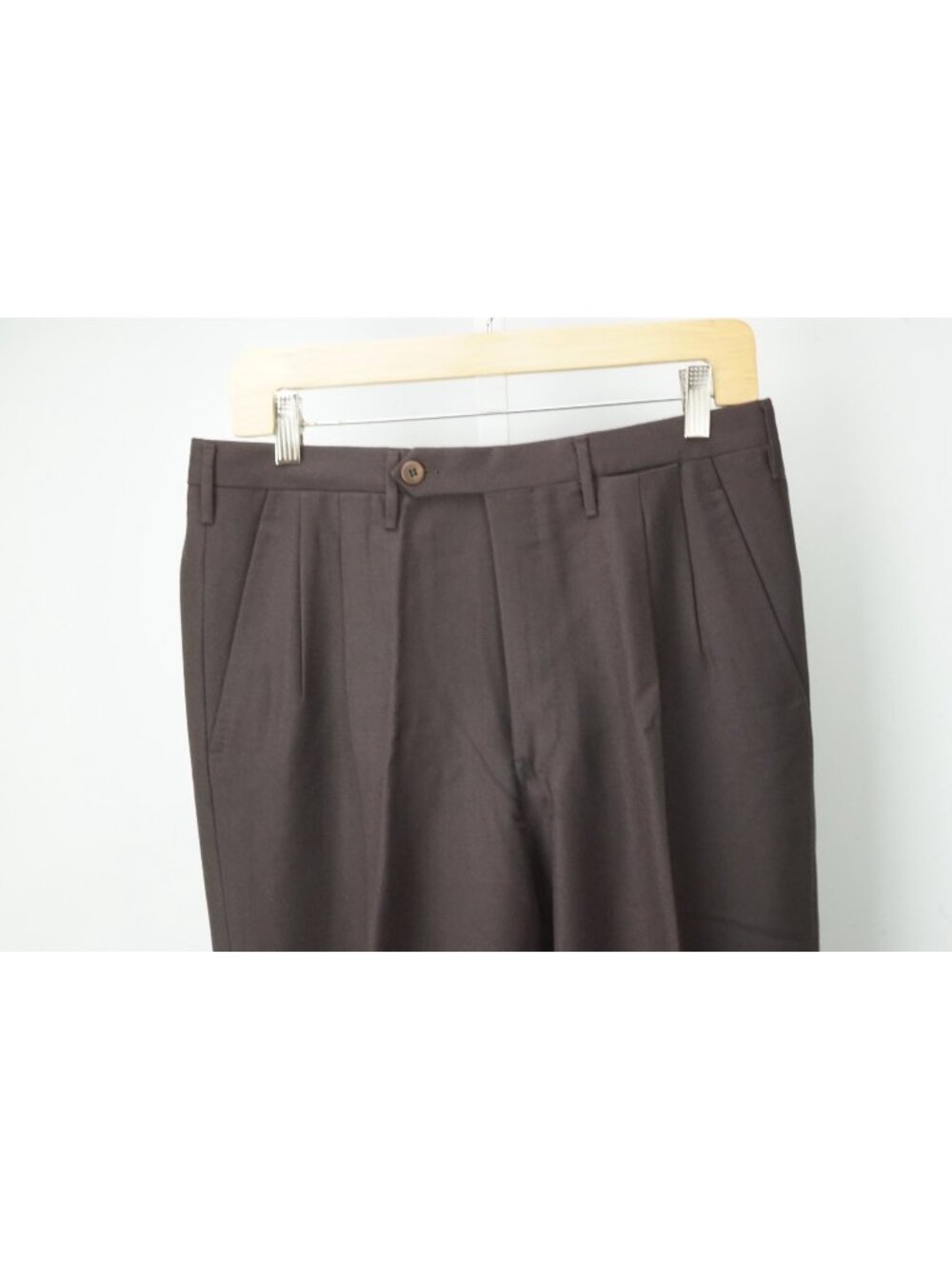 Rota Brown Flannel 100% Wool Dress Pants Sz 48R EU BRAND NEW